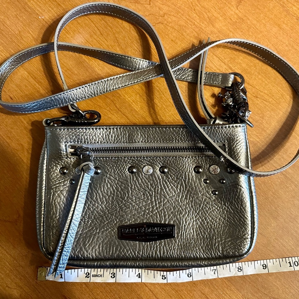 Harley Davison Metallic Silver Handbag
